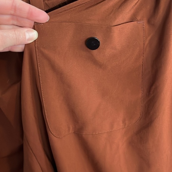 ATHLETA Skyline Rust Color Stretch Belted Casual Pull-on Ankle Pants Size 12 - Picture 10 of 15